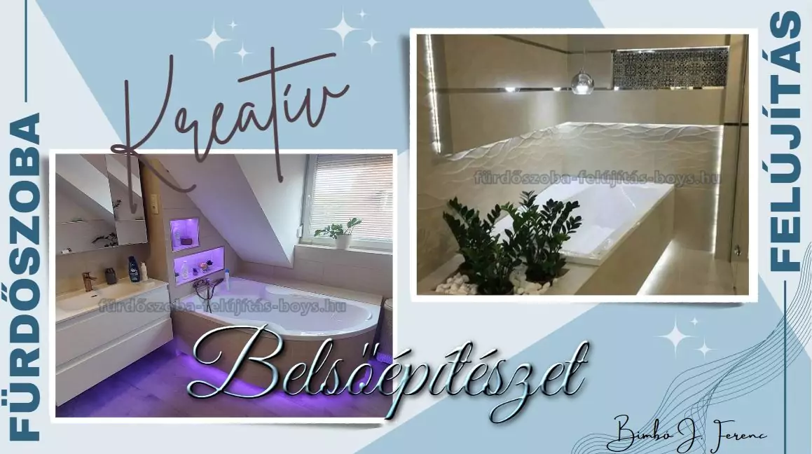 teljeskörű fürdőszoba felújítás, belsőépítészet